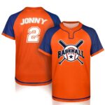 Custom 2-Button Front Baseball Jersey (Full Color Dye Sublimated)