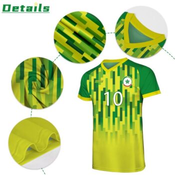 Full Color Dye Sublimated Custom Performance Rib Neck Soccer Jersey