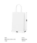 White Kraft Paper Shopper Tote Bag