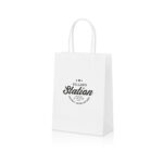 White Kraft Paper Shopper Tote Bag