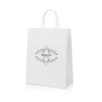 White Kraft Paper Shopper Tote Bag
