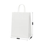 White Kraft Paper Shopper Tote Bag