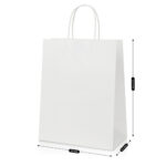 White Kraft Paper Shopper Tote Bag