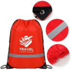 Reflective Safety Drawstring Backpack