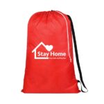 Drawstring Laundry Bag With Shoulder Strap