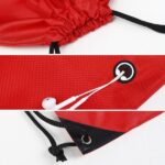 420D Heavy Duty Drawstring Backpack With Front Zipper