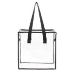Clear Vinyl Stadium Compliant Zippered Tote Bag