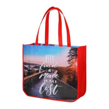 Extra Large Laminated Curved Bottom Tote Bag