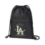 Waterproof Drawstring Gym Bag With Front Pocket