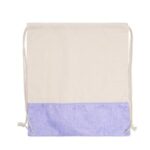 Two-Tone Cotton/ Burlap Drawstring Bag