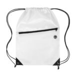 Drawstring Backpack with Front Zipper Pocket