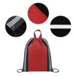 Small Reflective Non-Woven Drawstring Bag