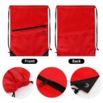 Drawstring Backpack with Front Zipper Pocket