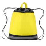 Small Reflective Polyester Drawstring Backpack