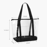 Clear Zippered Tote Bag With Pocket