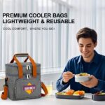 Insulated Lunch Cooler Bag W/ Pockets & Shoulder Strap