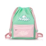 Functional Leather Drawstring Backpack