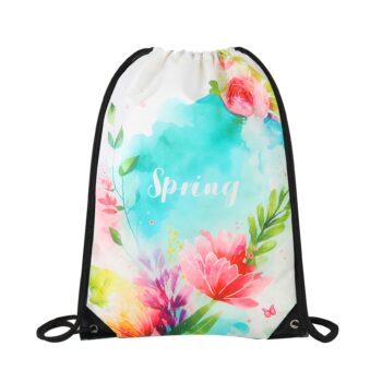 420D Heavy Duty Dye Sublimation Drawstring Backpack