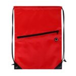 Drawstring Backpack with Front Zipper Pocket