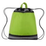 Small Reflective Polyester Drawstring Backpack