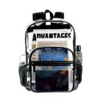 0.4mm 17.3″ Large Capacity High School Clear Backpack