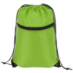 Sports Drawstring Backpack With Zipper Pocket