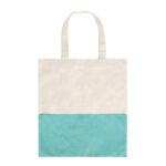 Two-Tone Cotton/ Burlap Tote with Pocket