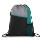 Slant Pocket Drawstring Sports Backpack