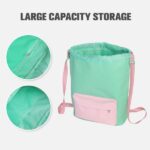 Functional Leather Drawstring Backpack