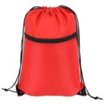 Sports Drawstring Backpack With Zipper Pocket