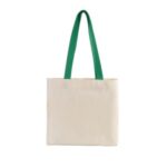 Cotton Colored Handle Tote with Gusset