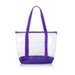 Clear Zippered Tote Bag With Pocket