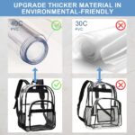0.4mm 17.3″ Large Capacity High School Clear Backpack