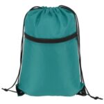 Sports Drawstring Backpack With Zipper Pocket