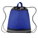 Small Reflective Polyester Drawstring Backpack