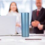 20 Oz Stainless Steel Skinny Tumbler w/ Slider Lid