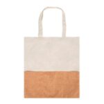 Two-Tone Cotton/ Burlap Tote with Pocket