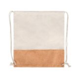 Two-Tone Cotton/ Burlap Drawstring Bag