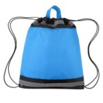 Small Reflective Polyester Drawstring Backpack