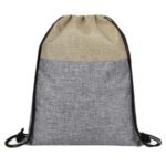 Heathered Jute Drawstring Backpack