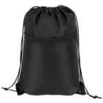 Sports Drawstring Backpack With Zipper Pocket