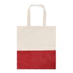 Two-Tone Cotton/ Burlap Tote with Pocket