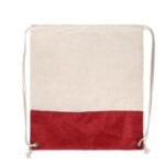 Two-Tone Cotton/ Burlap Drawstring Bag