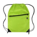 Drawstring Backpack with Front Zipper Pocket