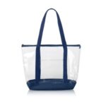 Clear Zippered Tote Bag With Pocket