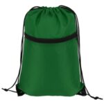Sports Drawstring Backpack With Zipper Pocket