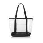 Clear Zippered Tote Bag With Pocket