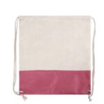 Two-Tone Cotton/ Burlap Drawstring Bag