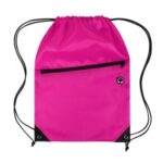 Drawstring Backpack with Front Zipper Pocket