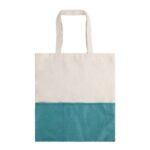 Two-Tone Cotton/ Burlap Tote with Pocket